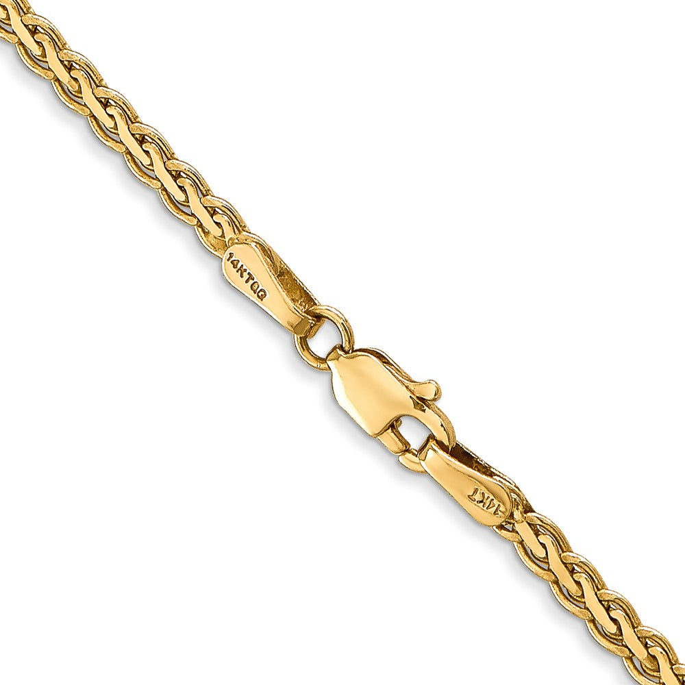 Shop Stylish 14K Gold 18-Inch Flat Wheat Chain - 2.4mm Luxury Design