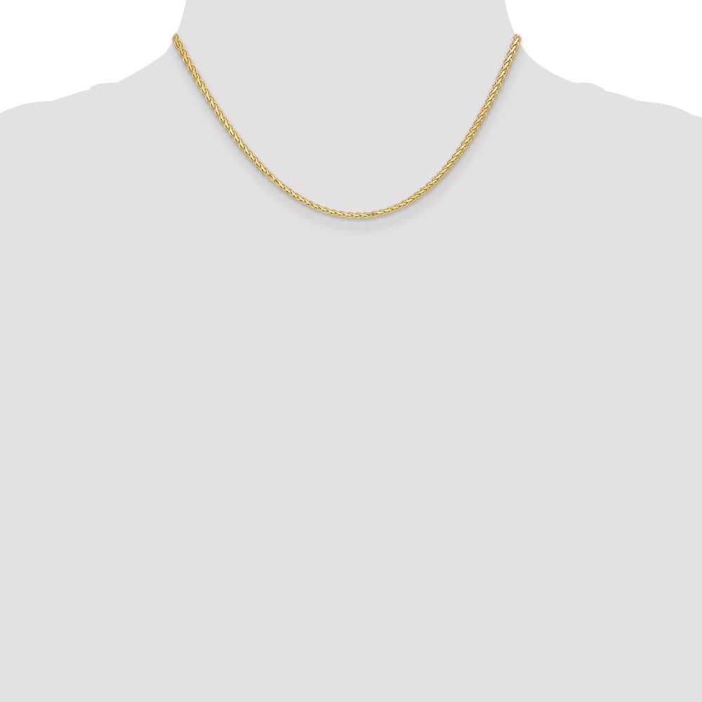 Buy 14K Gold 16-Inch Flat Wheat Chain 2.4mm - Stylish & Affordable Jewelry