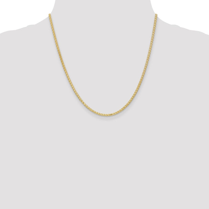 Exclusive 14K Gold 20-Inch Flat Wheat Chain 2.4mm - Affordable Luxury-4