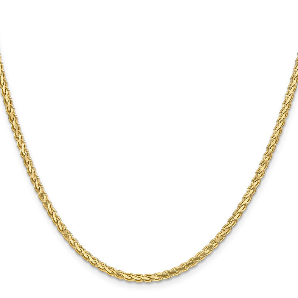 Shop 14K Gold 24-Inch 2.8mm Flat Wheat Chain - Stylish Lobster Clasp!