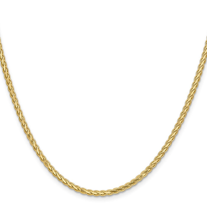 Shop 14K Gold 24-Inch 2.8mm Flat Wheat Chain - Stylish Lobster Clasp!-2