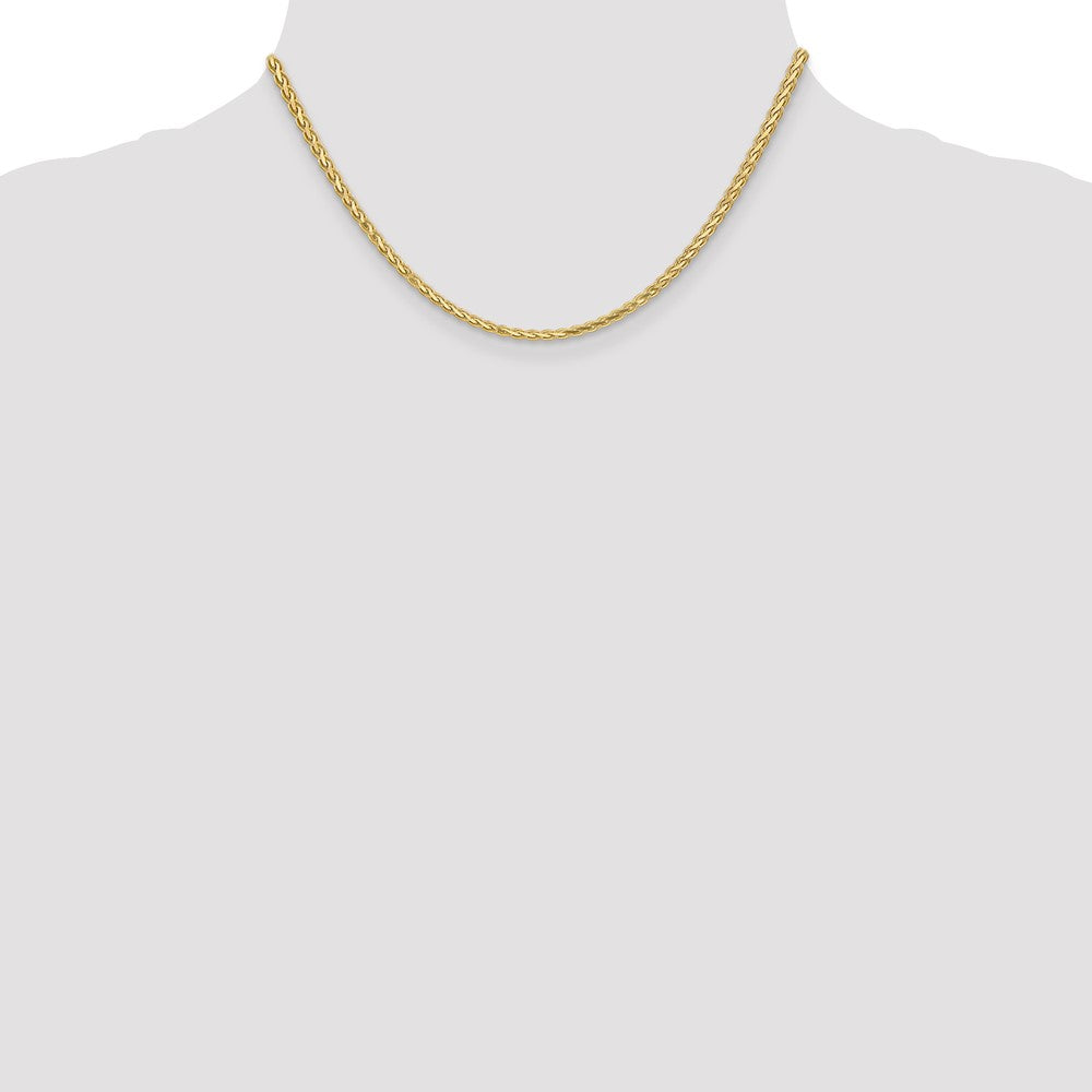 Buy Stylish 14K Gold 16-Inch Flat Wheat Chain - 2.8mm Lobster Clasp