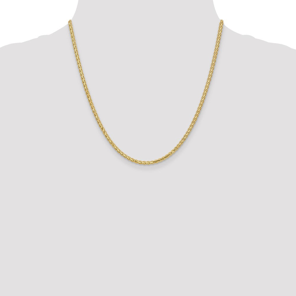 Designer 14K Gold 20-Inch Flat Wheat Chain 2.8mm - Affordable Luxury Jewelry