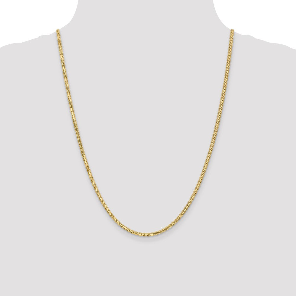 Shop 14K Gold 24-Inch 2.8mm Flat Wheat Chain - Stylish Lobster Clasp!
