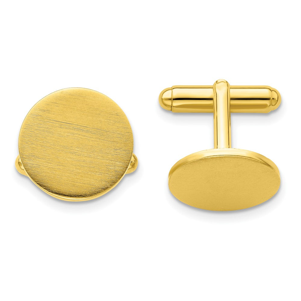 Buy Exclusive Gold-Plated Cufflinks - 14K Satin Finish, Stylish Engravable Design