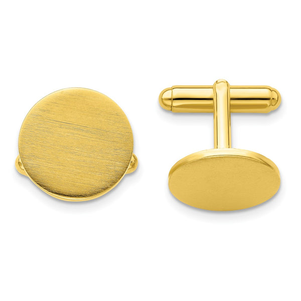 Gold-Plated Cufflinks - 14K Satin, Engravable