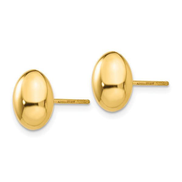 14K Gold Polished Stud Earrings