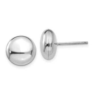Buy Stylish 14K White Gold 10.5mm Button Post Earrings - Affordable Luxury!