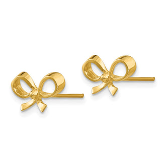 High-Quality 14K Gold Bow Stud Earrings - Stylish & Affordable Elegance