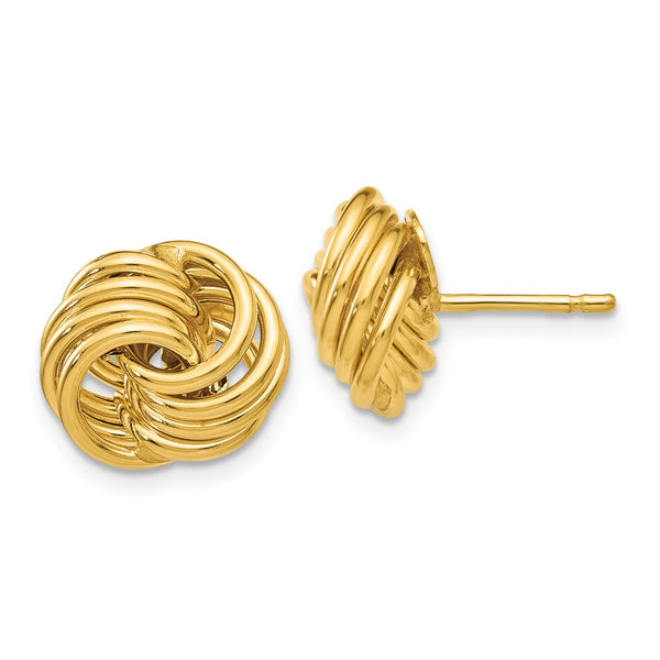 14K Gold Polished Fancy Stud Earrings - Style GR1-1005733