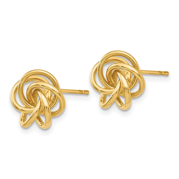 14K Gold Love Knot Stud Earrings - Style GR1-1017280