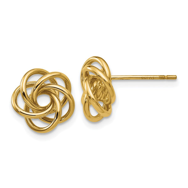 14K Gold Love Knot Stud Earrings - Style GR1-1017280
