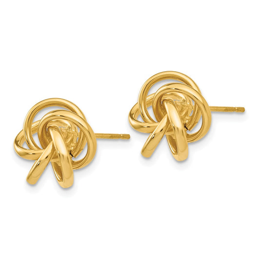 Designer 14K Gold Love Knot Earrings - Stylish, Affordable Luxury Jewelry