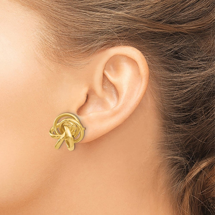 Designer 14K Gold Love Knot Earrings - Stylish, Affordable Luxury Jewelry-3