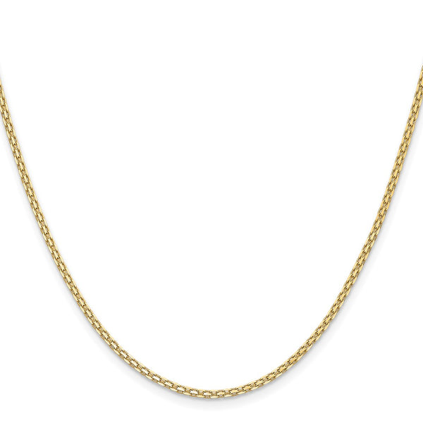 14K Gold Flat Bismarck Chain - 1.8mm, Lightweight