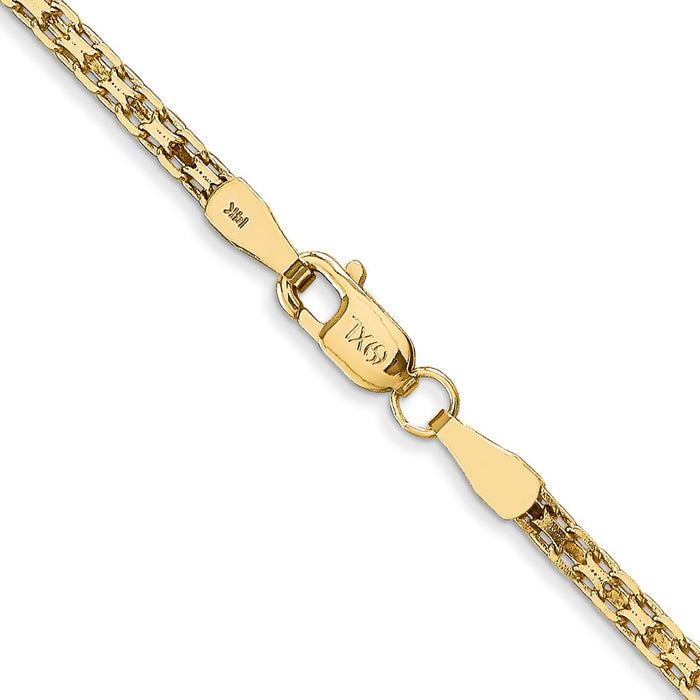 Shop Stylish 14K Gold 24-Inch 1.8mm Flat Bismarck Chain  Affordable Luxury!-3