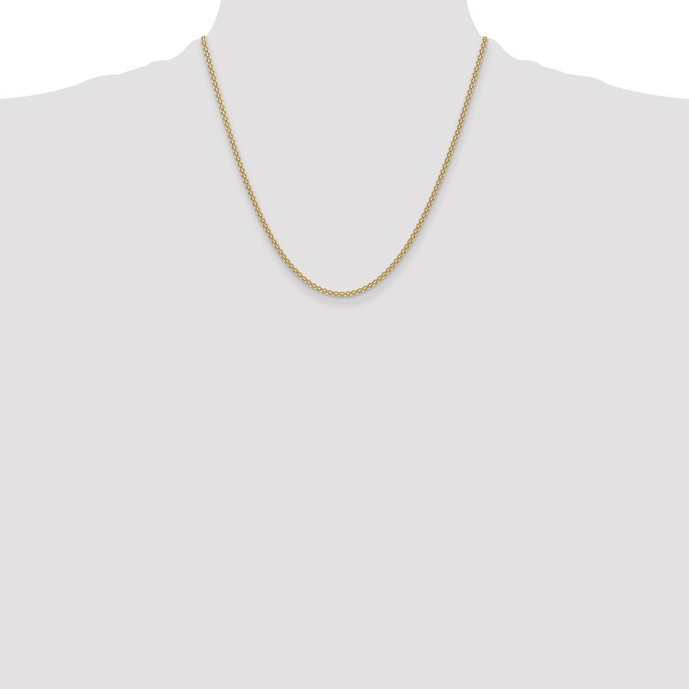 Buy Stylish 14K Gold 2.2mm Lightweight Flat Bismarck Chain - Affordable Luxury!