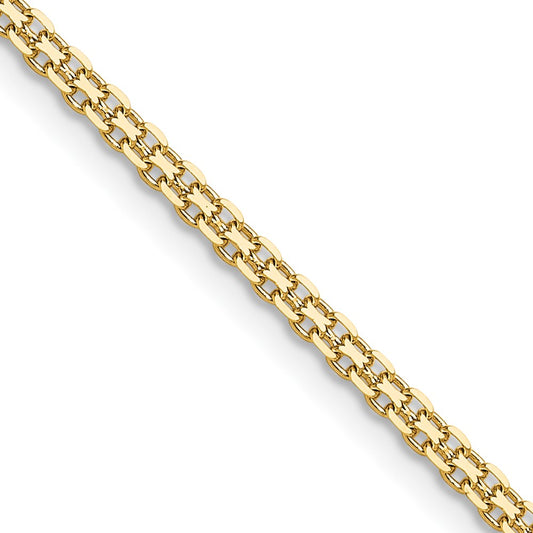 Order Stylish 14K Gold 2.2mm Lightweight Flat Bismarck Chain - Affordable Luxury