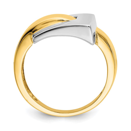 Shop Exclusive 14K Two-Tone Polished Buckle Band Ring - Stylish & Affordable
