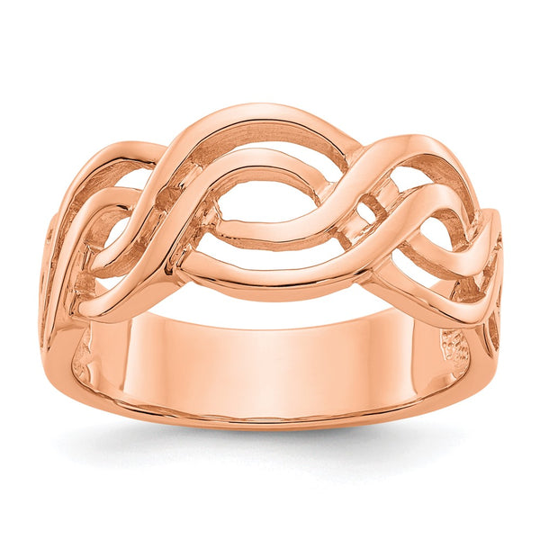 14K Rose Gold Endless Love Infinity Ring