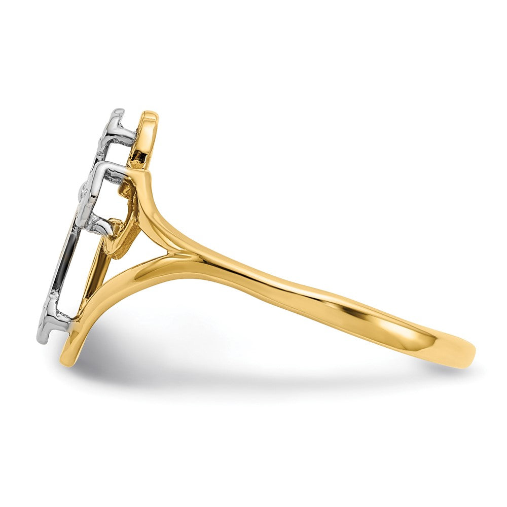 Shop Stylish 14K White Gold Rhodium-Plated Cross Ring - High-Quality Design