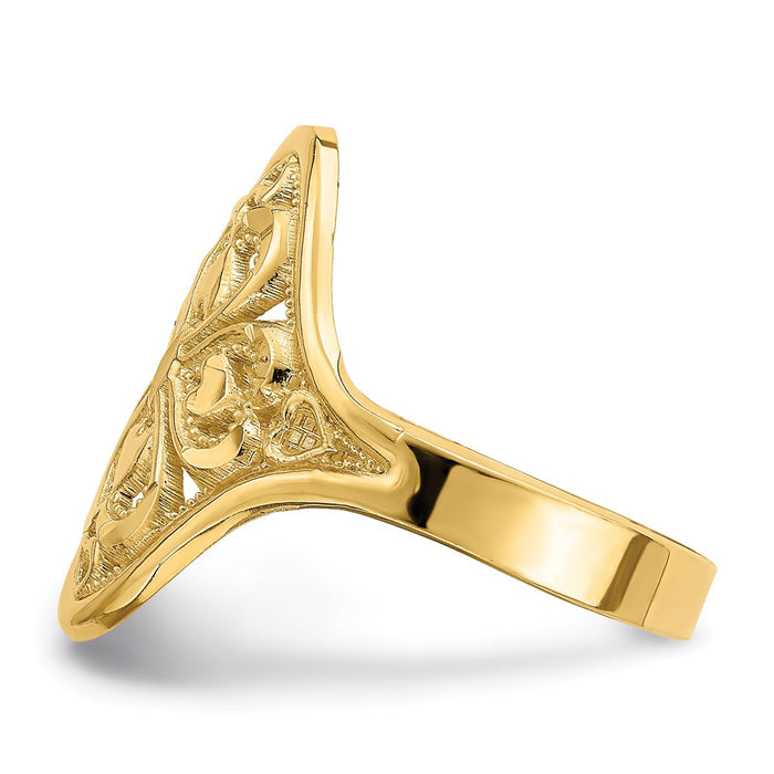 Buy 14K Diamond-Cut Filigree Engagement Ring - Stylish & Affordable Luxury-3