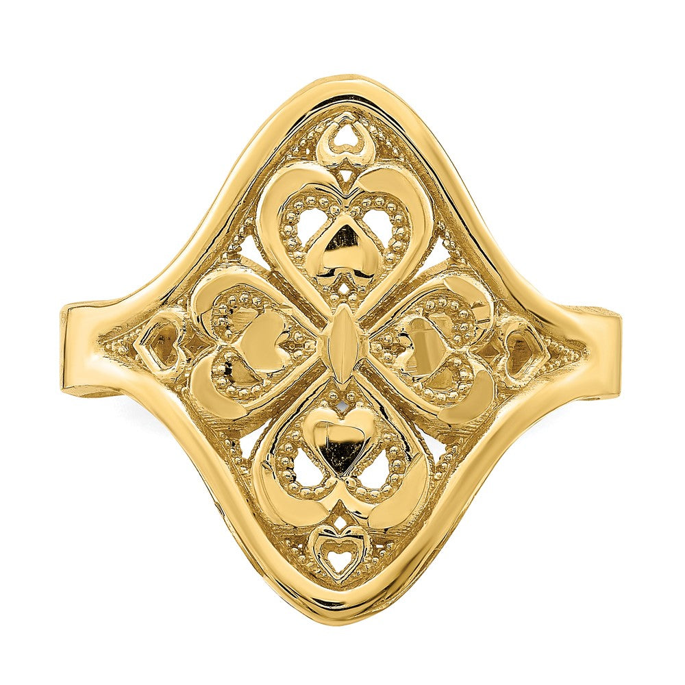 Buy 14K Diamond-Cut Filigree Engagement Ring - Stylish & Affordable Luxury