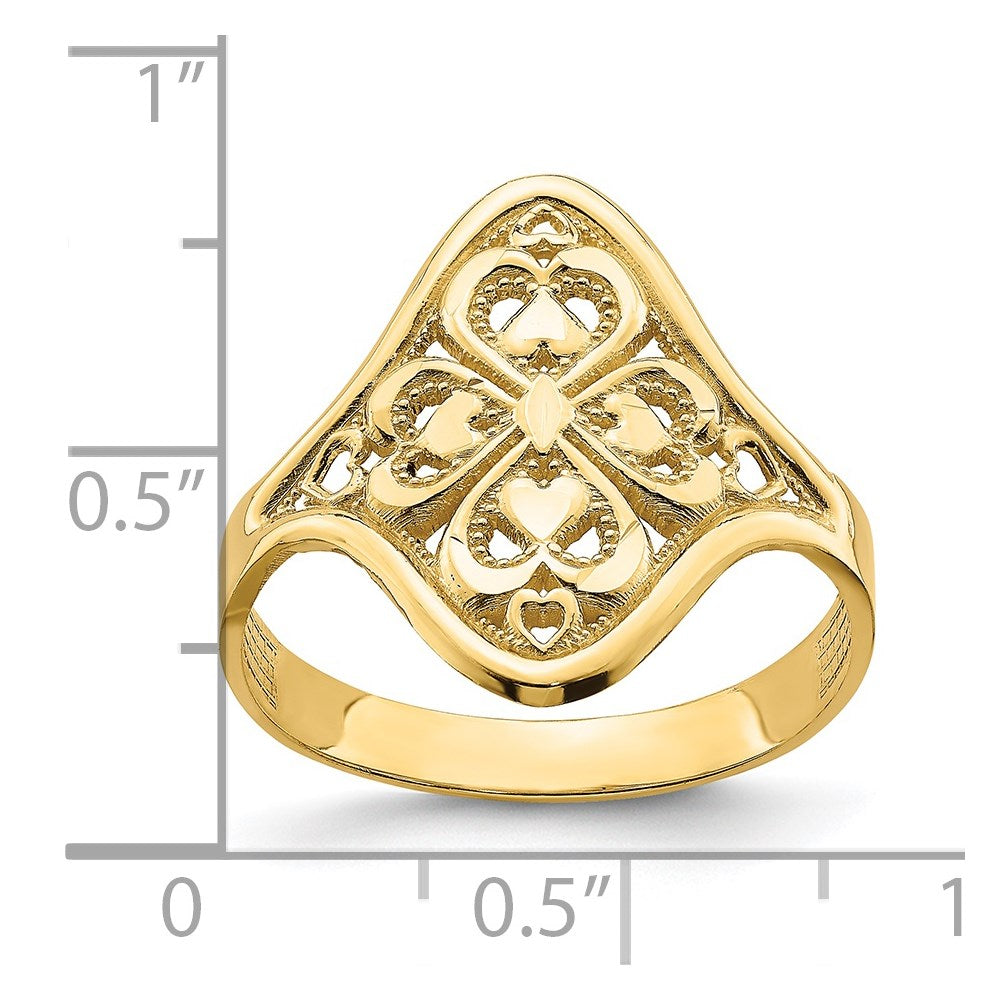 Buy 14K Diamond-Cut Filigree Engagement Ring - Stylish & Affordable Luxury