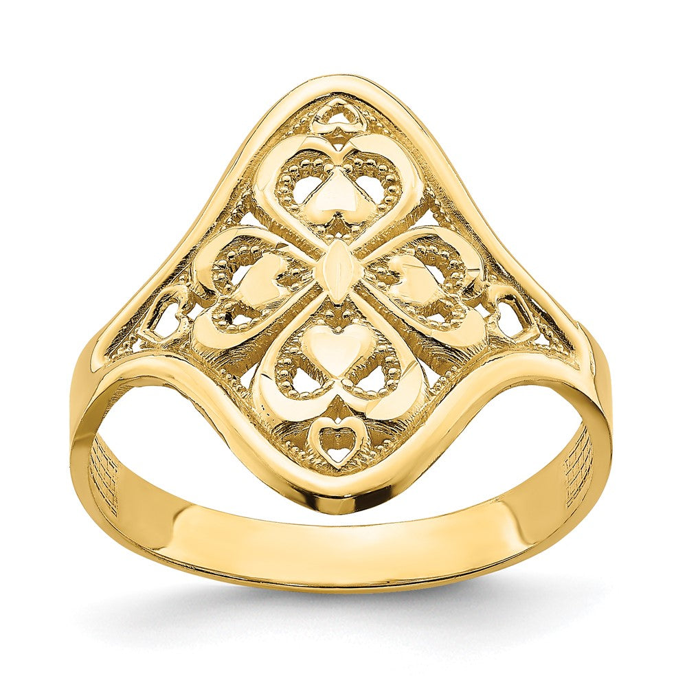 Buy 14K Diamond-Cut Filigree Engagement Ring - Stylish & Affordable Luxury