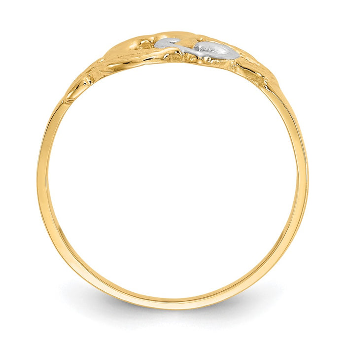 Exclusive 14K Gold Double Heart Ring - Stylish & Affordable Luxury Jewelry-2