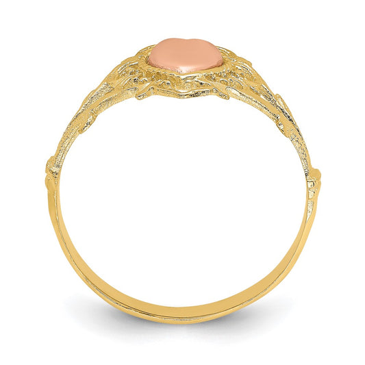 Buy Stylish 14K Two-Tone Heart-Shaped Ring - High-Quality Design, Affordable Price