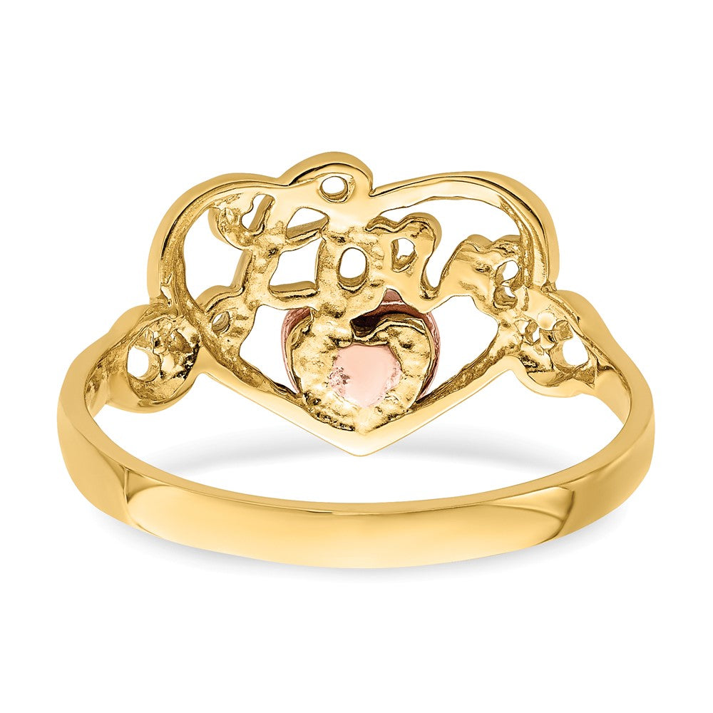 Shop Exclusive 14K Yellow & Rose Gold Rhodium-Plated Love Heart Ring | Stylish Value