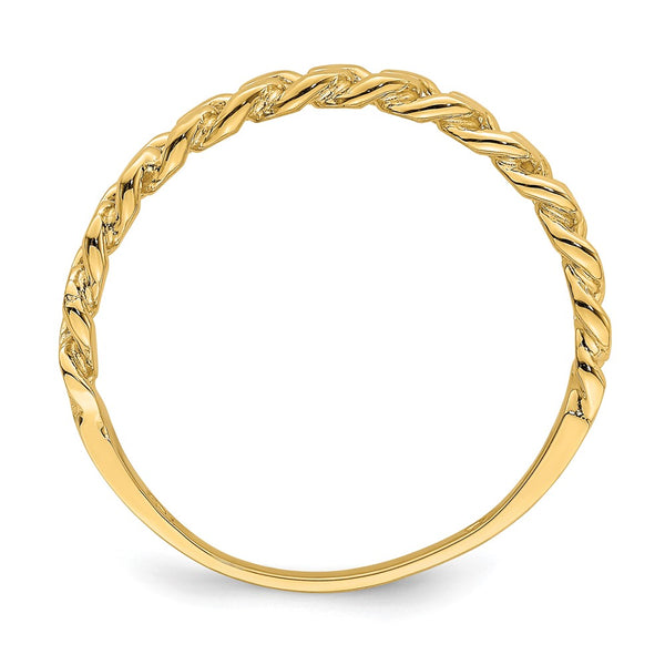 14K Gold Chain Link Band Ring