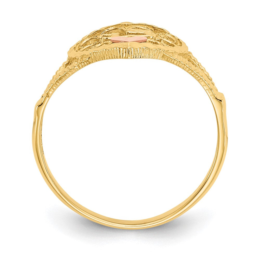 Shop Exclusive 14K Two-Tone Diamond-Cut Heart Ring - 15 Hearts, Stylish Value
