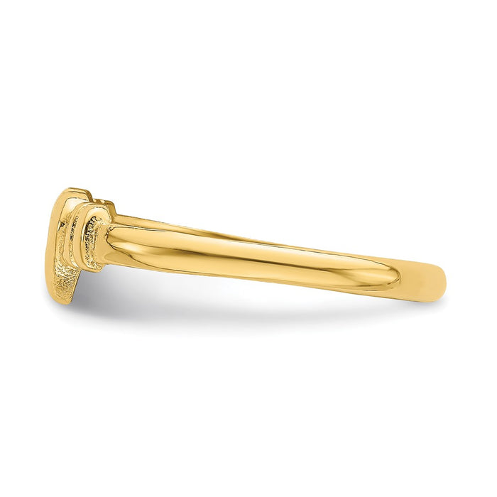 Shop Exclusive 14K Gold Heart Ring - Stylish Cut-Out Cross Design, Affordable-3