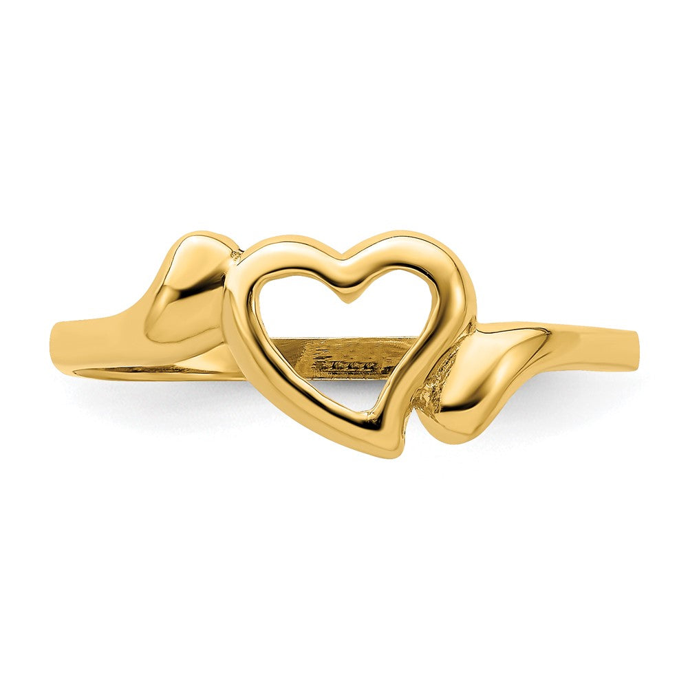 Exclusive 14K Gold Open Heart Swirl Ring - Stylish Design, Affordable Luxury