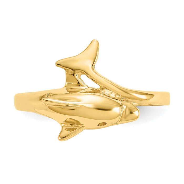 High-Quality 14K Gold Dolphin Ring - Stylish Design, Affordable Luxury-4