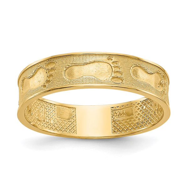 14K Gold Footprints in the Sand Ring