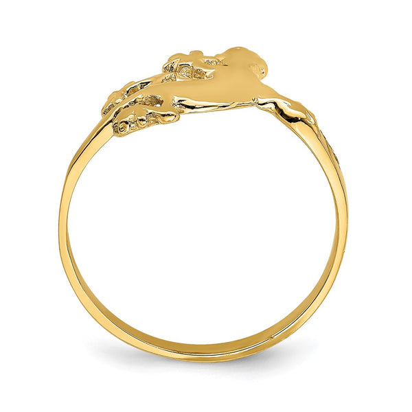 14K Gold Lizard Ring