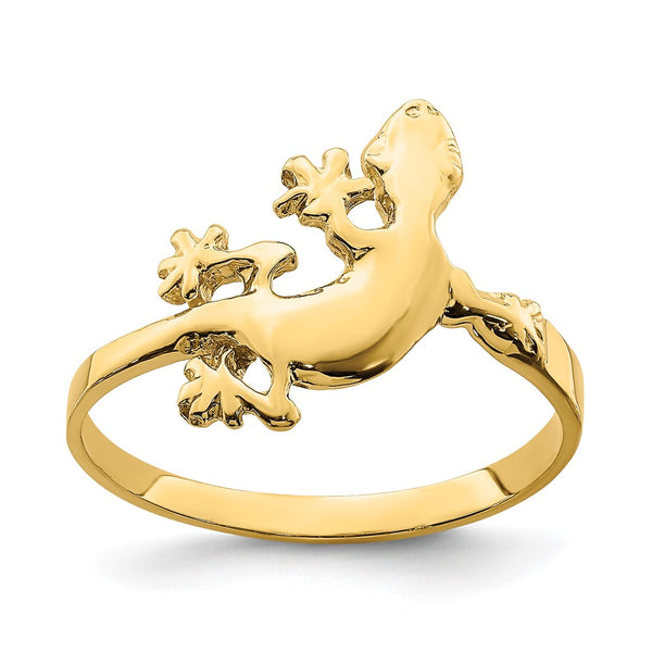14K Gold Lizard Ring
