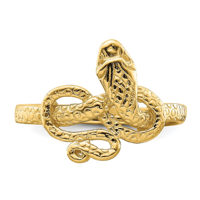 Shop Exclusive 14K Gold Serpent Ring - Stylish Design, Affordable Luxury-5