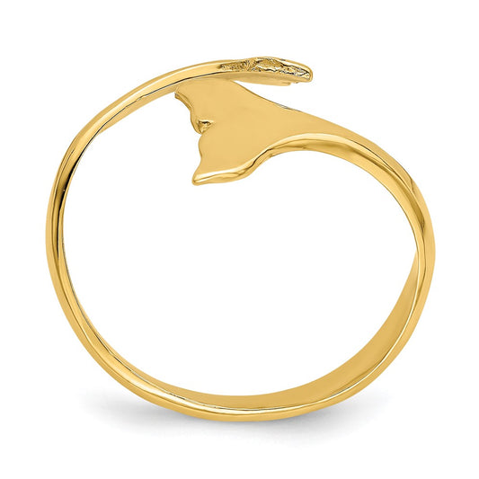 Shop Stylish 14K Gold Double Whale Tail Ring - Exclusive Design, Elegant Value