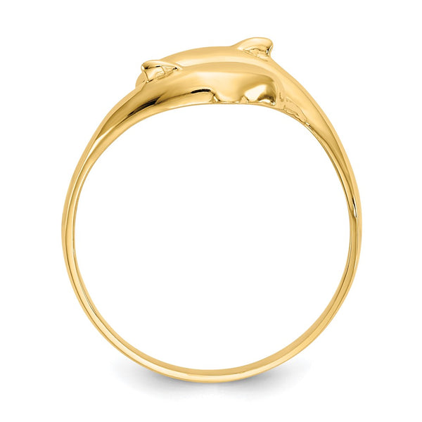 14K Gold Double Dolphin Ring - Style GR1-1017340