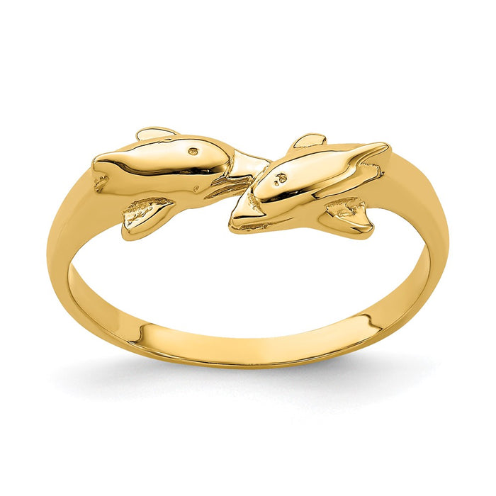 Buy Exclusive 14K Gold Dolphin Embrace Ring - Stylish Design, Affordable Luxury-1