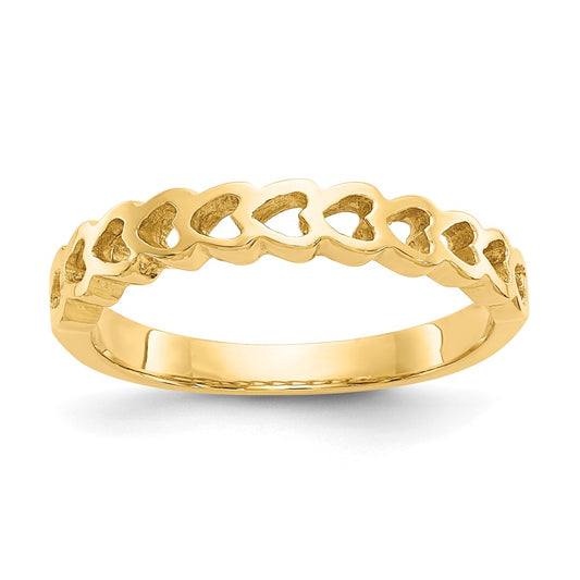 Exclusive 14K Gold Polished Heart Ring - Stylish & Affordable Luxury Jewelry