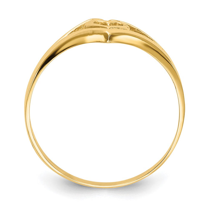 Buy Stylish 14K Gold Polished Heart-Shaped Ring - Exclusive Design, Affordable Price-2
