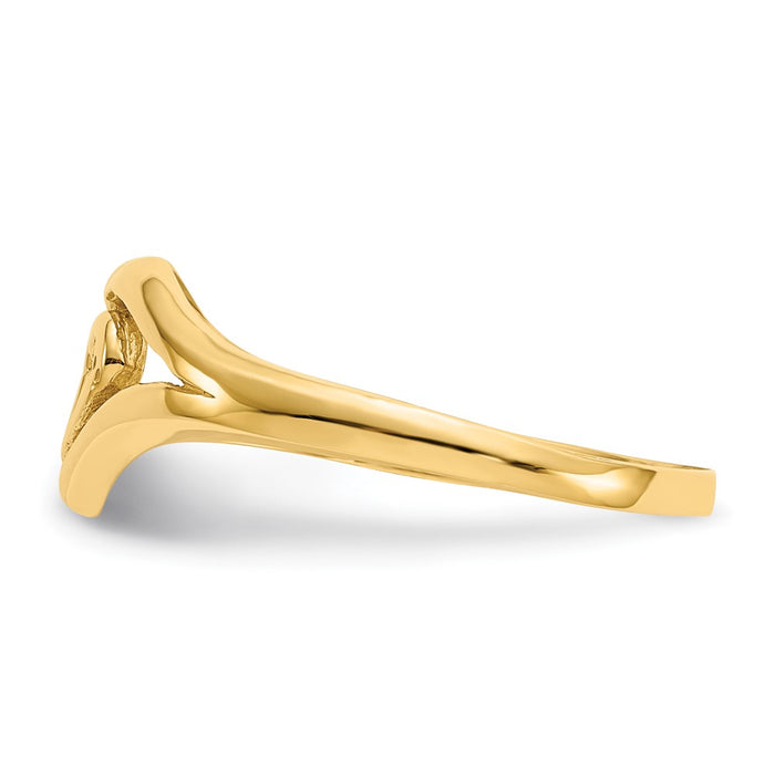 Buy Stylish 14K Gold Polished Heart-Shaped Ring - Exclusive Design, Affordable Price-3