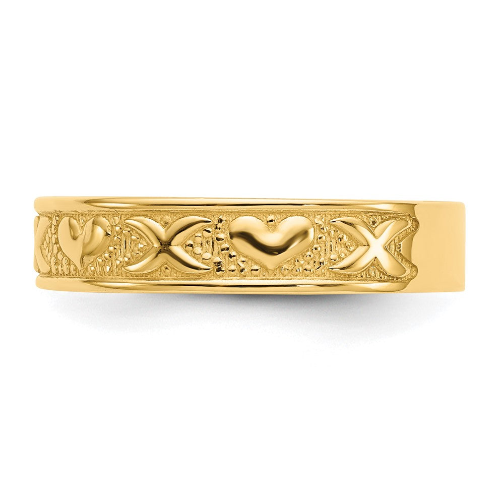 Buy Stylish 14K Polished X & Heart Design Ring - Affordable Luxury Jewelry