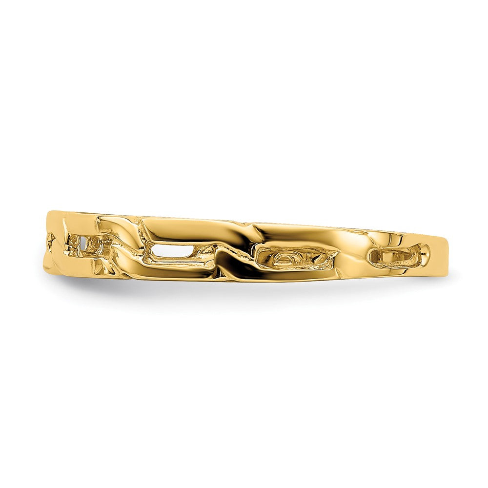 High-Quality 14K Gold Five-Link Chain Band Ring | Stylish & Affordable!