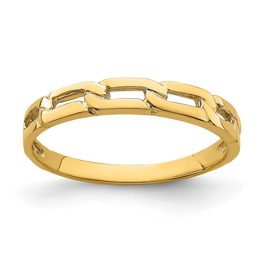 High-Quality 14K Gold Five-Link Chain Band Ring | Stylish & Affordable!